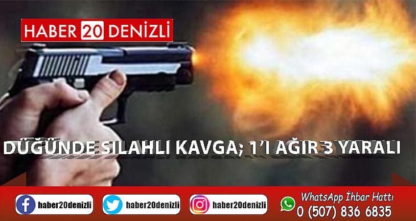 Düğünde silahlı kavga; 1’i ağır 3 yaralı