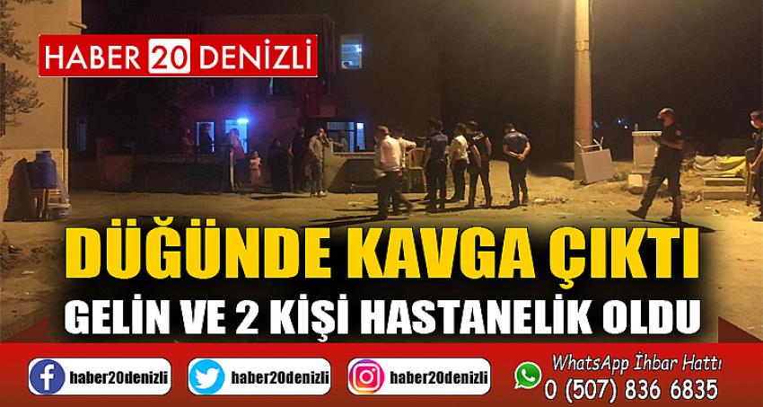 Düğünde kavga çıktı, gelin ve 2 kişi hastanelik oldu