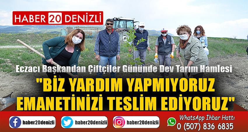 "BİZ YARDIM YAPMIYORUZ, EMANETİNİZİ TESLİM EDİYORUZ"