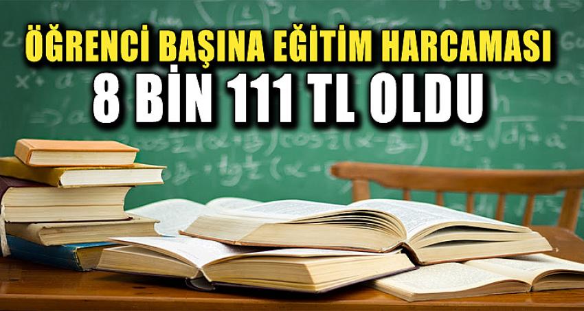 ÖĞRENCİ BAŞINA EĞİTİM HARCAMASI 8 BİN 111 TL OLDU