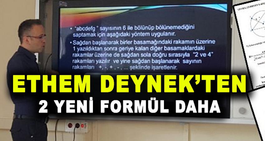 ETHEM DEYNEK'TEN 2 YENİ FORMÜL DAHA