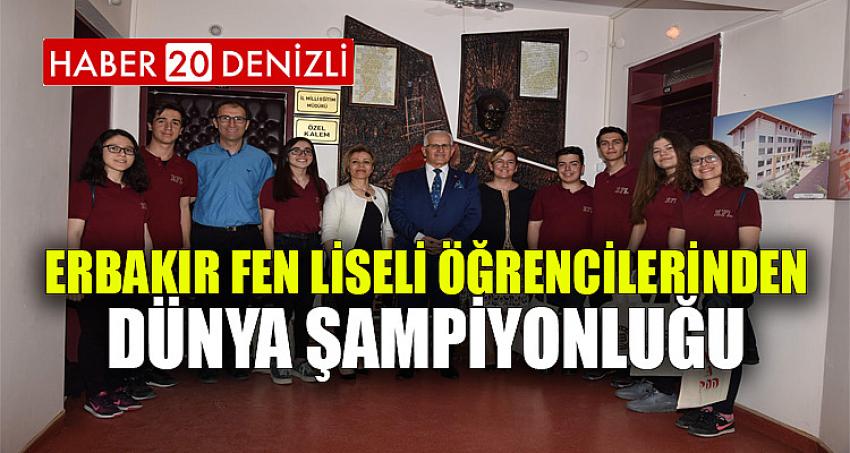 Erbakır Fen Liseli Öğrencilerinden Dünya Şampiyonluğu