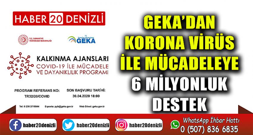 GEKA’dan Korona virüs ile mücadeleye 6 milyonluk destek