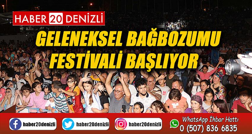 Geleneksel Bağbozumu Festivali başlıyor