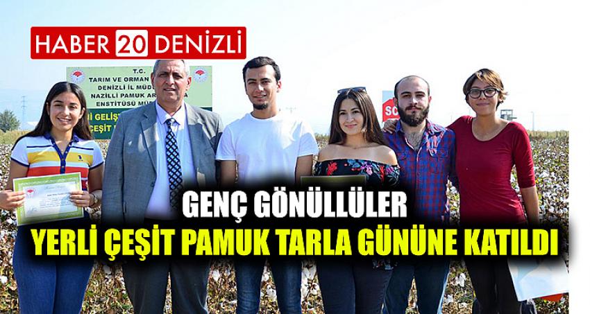 Genç Gönüllüler Yerli Çeşit Pamuk Tarla Gününe Katıldı