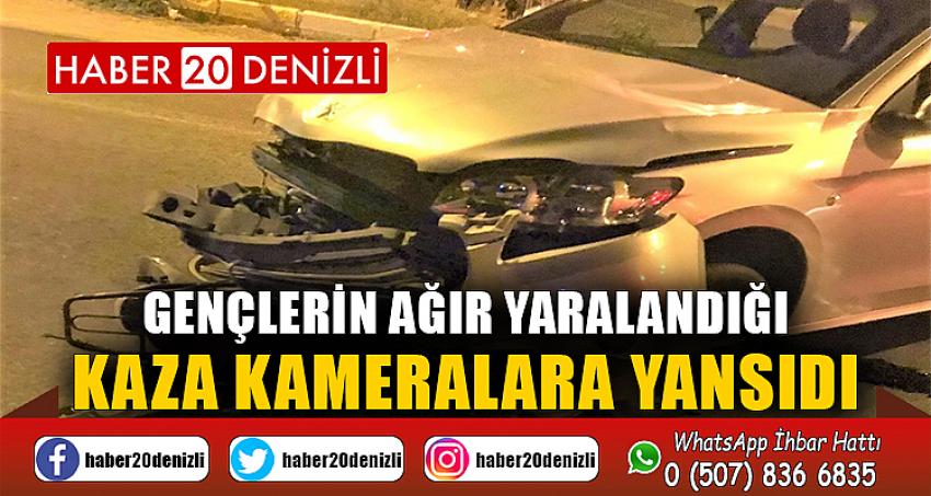 Gençlerin ağır yaralandığı kaza kameralara yansıdı