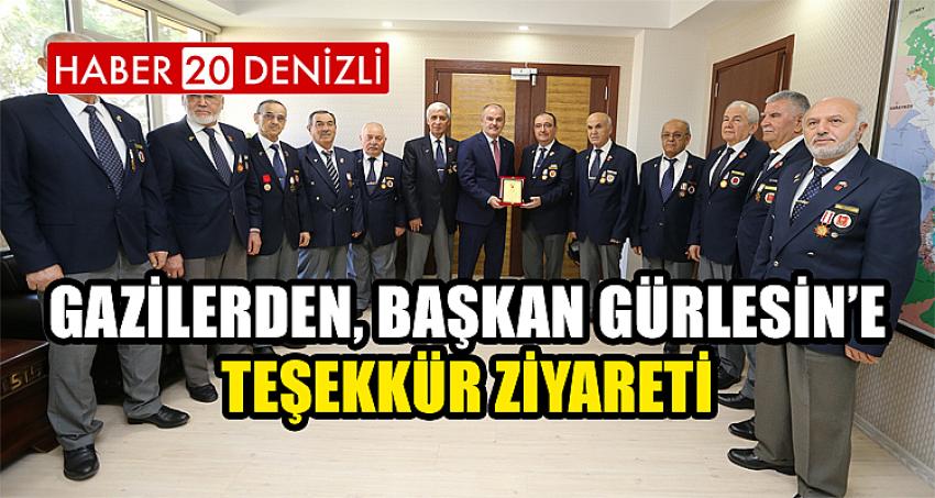 GAZİLERDEN, BAŞKAN GÜRLESİN’E TEŞEKKÜR ZİYARETİ