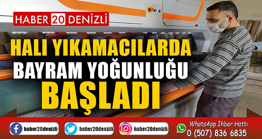 Halı yıkamacılarda bayram yoğunluğu başladı