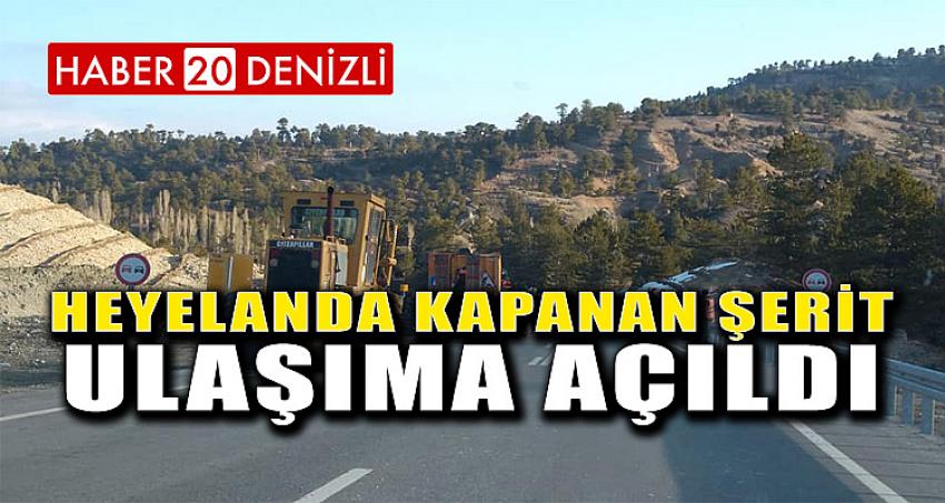 Heyelanda Kapanan Şerit Ulaşıma Açıldı