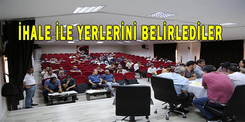 İHALE İLE YERLERİNİ BELİRLEDİLER