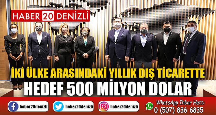 İki ülke arasındaki yıllık dış ticarette hedef 500 milyon dolar