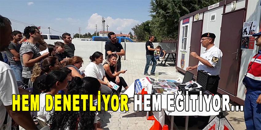 HEM DENETLİYOR HEM EĞİTİYOR...