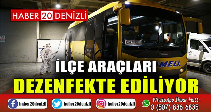 İlçe araçları dezenfekte ediliyor