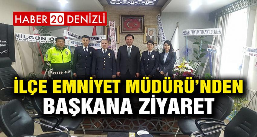 İlçe Emniyet Müdüründen Başkana Ziyaret