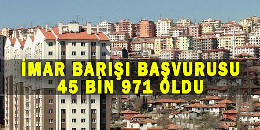 İMAR BARIŞI BAŞVURUSU 45 BİN 971 OLDU