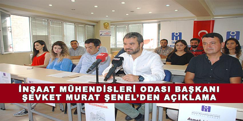 İNŞAAT MÜHENDİSLERİ ODASINDAN AÇIKLAMA