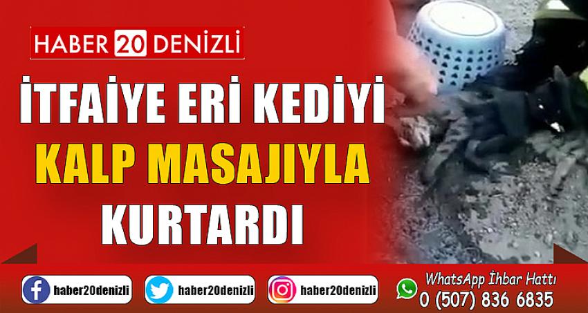 İtfaiye eri kediyi kalp masajıyla kurtardı