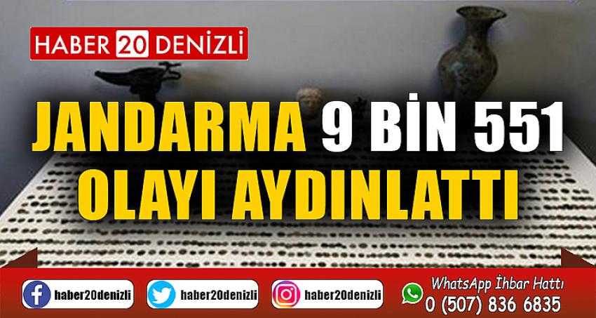 Jandarma 9 bin 551 olayı aydınlattı