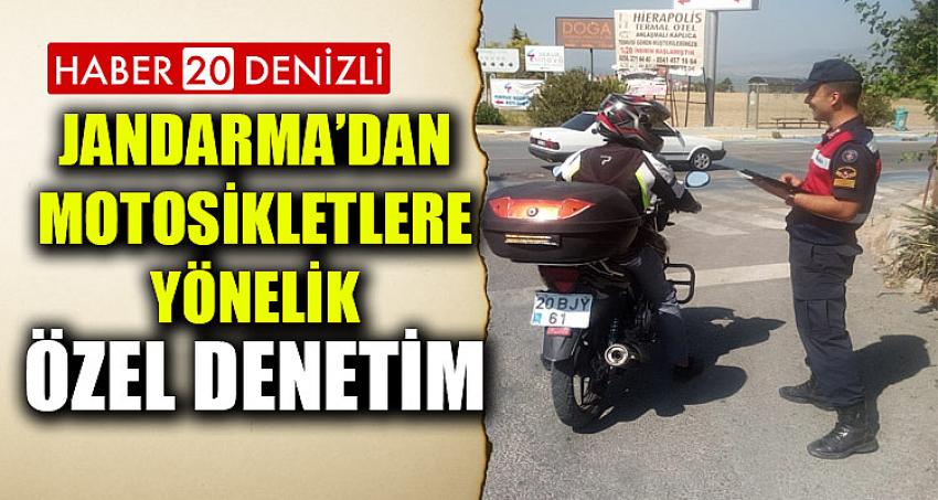 JANDARMA’DAN MOTOSİKLETLERE YÖNELİK ÖZEL DENETİM