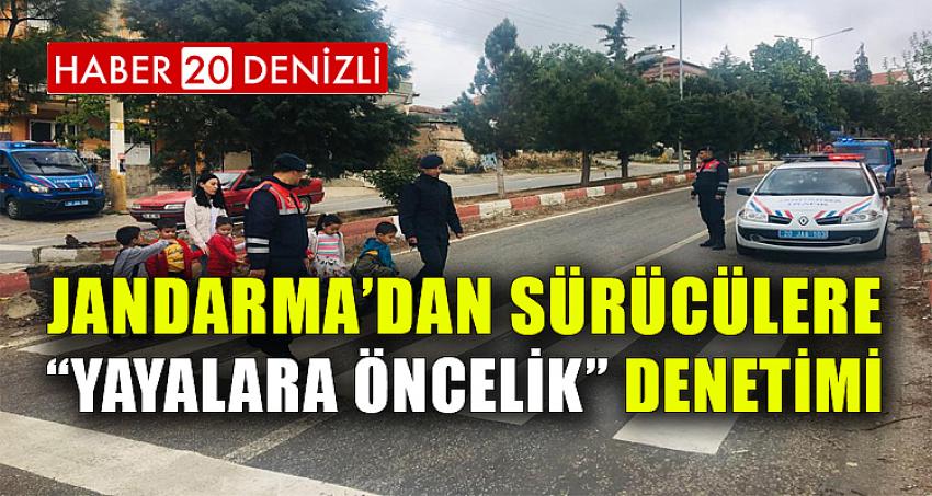 JANDARMA’DAN SÜRÜCÜLERE “YAYALARA ÖNCELİK” DENETİMİ