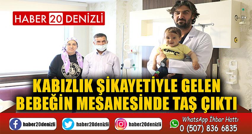 Kabızlık şikayetiyle gelen bebeğin mesanesinde taş çıktı