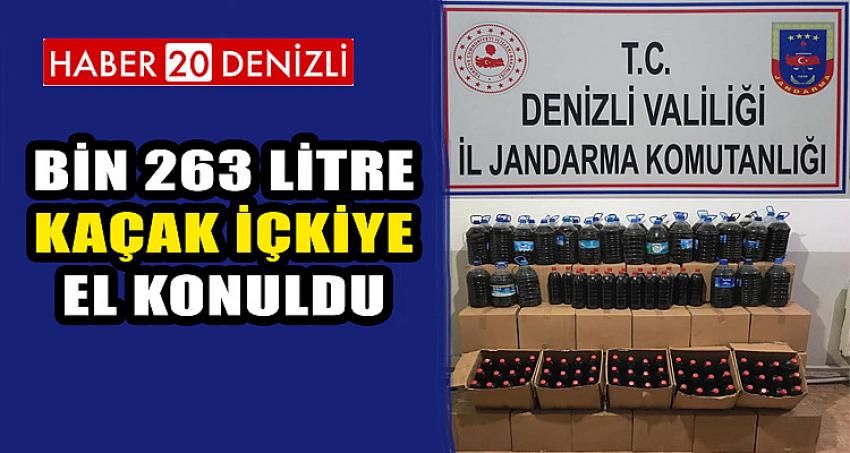 BİN 263 LİTRE KAÇAK İÇKİYE EL KONULDU