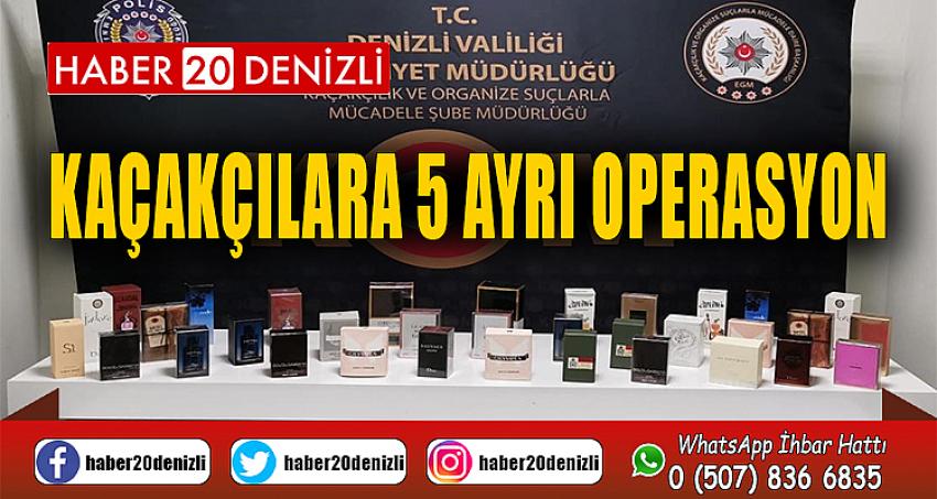 Kaçakçılara 5 ayrı operasyon