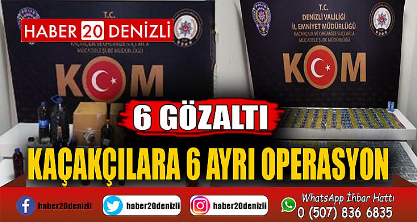 Kaçakçılara 6 ayrı operasyon: 6 gözaltı