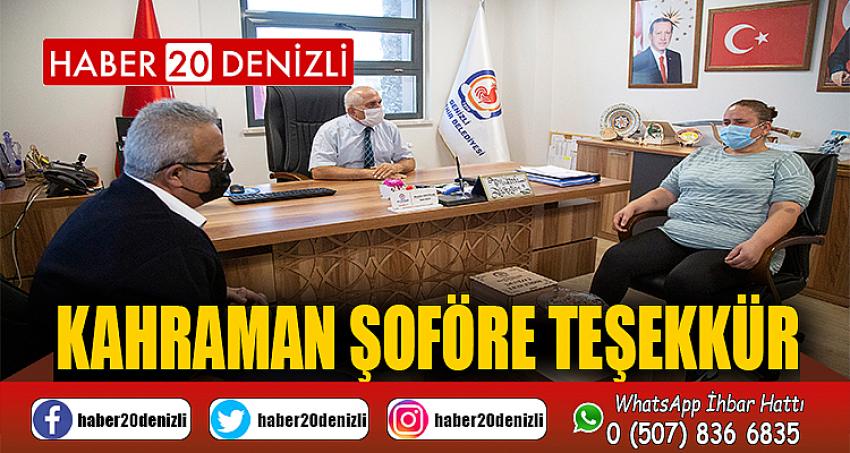 Kahraman şoföre teşekkür