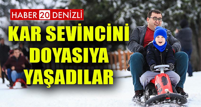 Kar sevincini doyasıya yaşadılar