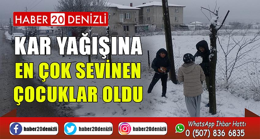 Kar yağışına en çok sevinen çocuklar oldu