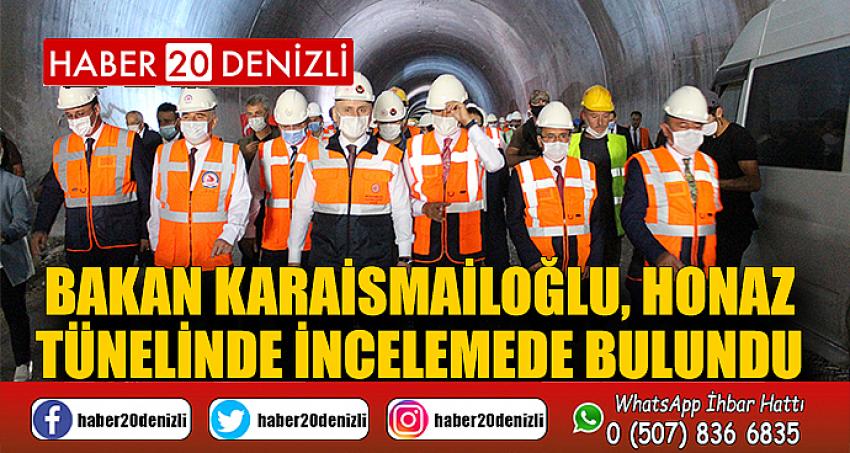 Ulaştırma ve Altyapı Bakanı Karaismailoğlu, Honaz Tünelinde incelemede bulundu