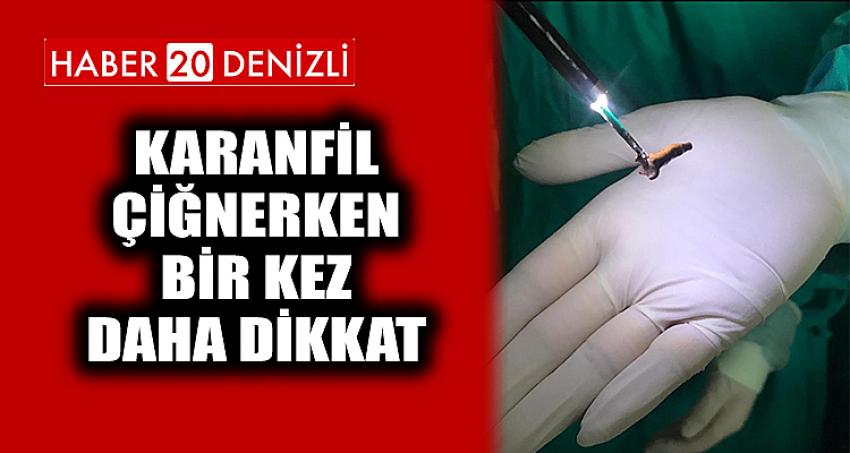 KARANFİL ÇİĞNERKEN BİR KEZ DAHA DİKKAT