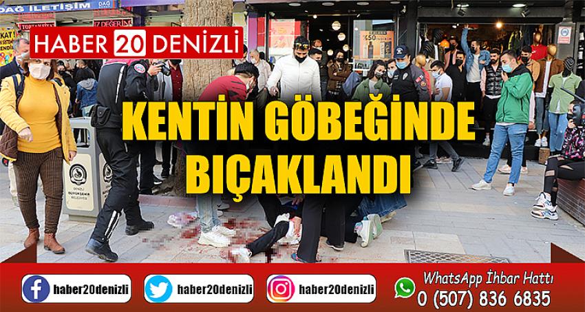 Kentin göbeğinde bıçaklandı