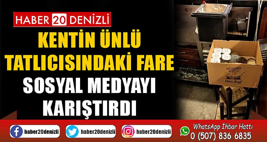 Kentin ünlü tatlıcısındaki fare, sosyal medyayı karıştırdı