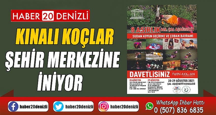 Kınalı koçlar şehir merkezine iniyor