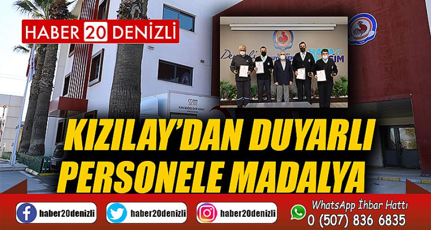 Kızılay’dan duyarlı personele madalya