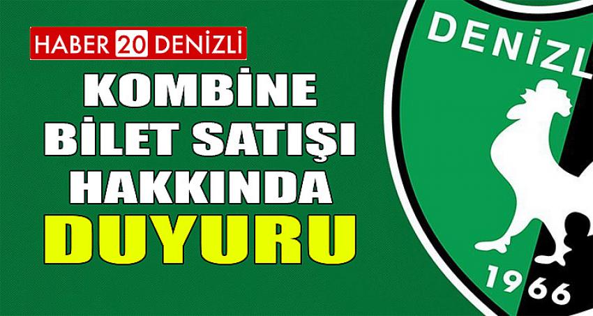 KOMBİNE BİLET SATIŞI HAKKINDA DUYURU