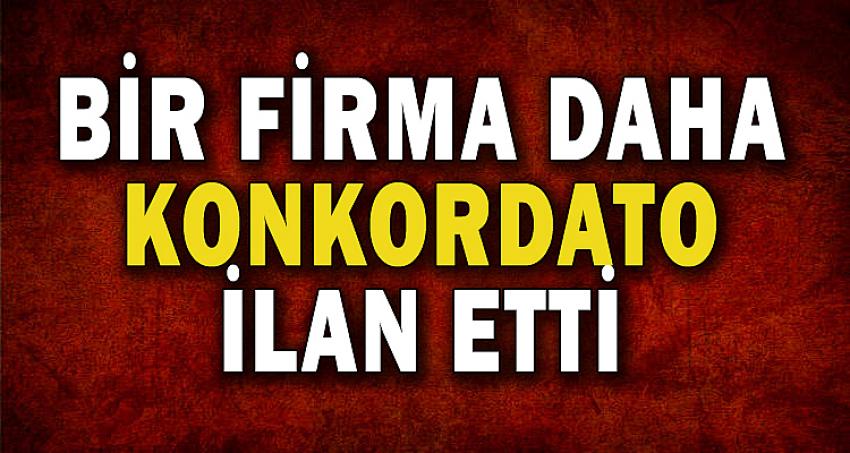 BİR FİRMA DAHA KONKORDATO İLAN ETTİ