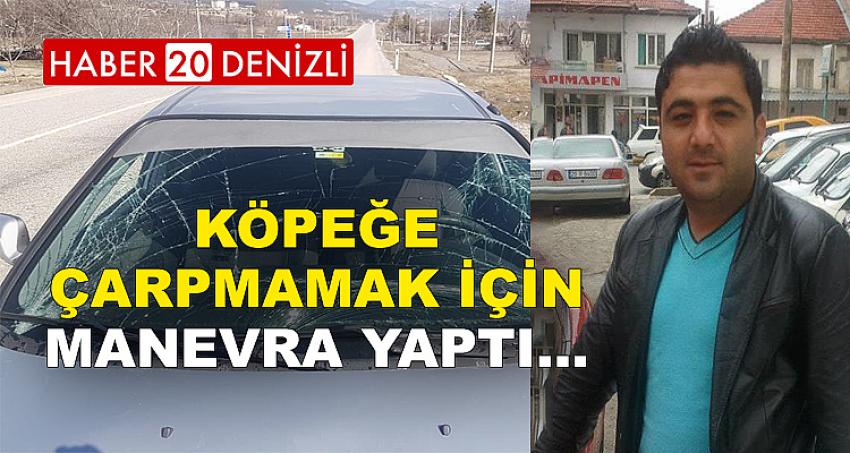 Köpeğe Çarpmamak İçin Manevra Yaptı...