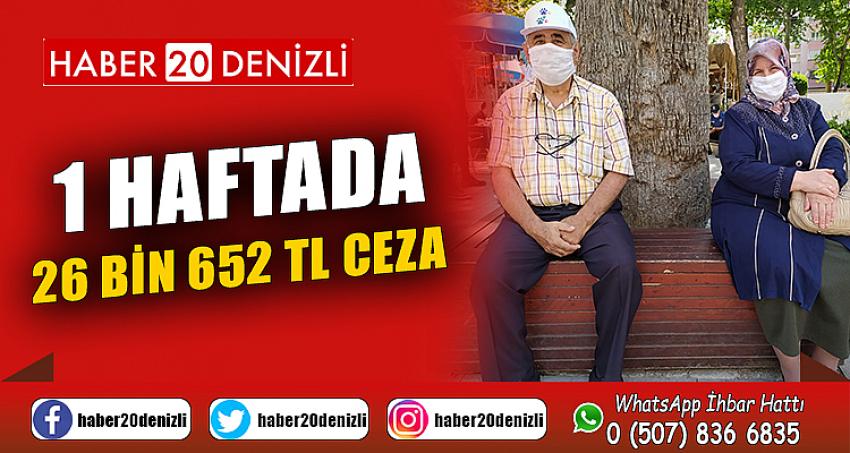 Denizli’de 1 haftada 26 bin 652 TL ceza kesildi