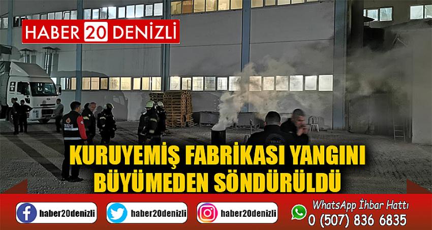 Kuruyemiş fabrikası yangını büyümeden söndürüldü