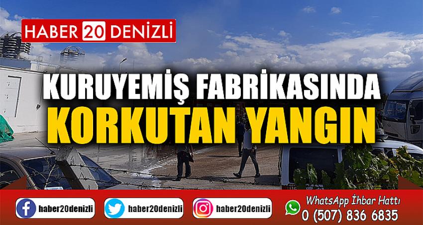 Kuruyemiş fabrikasında korkutan yangın