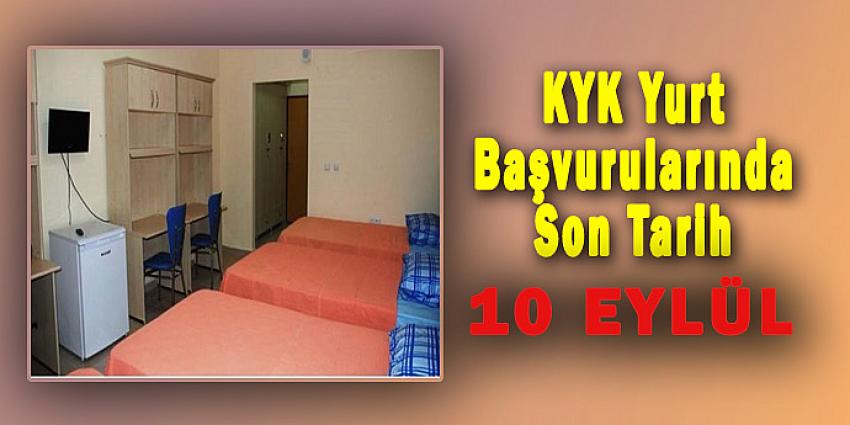 KYK YURT BAŞVURULARINDA SON TARİH 10 EYLÜL