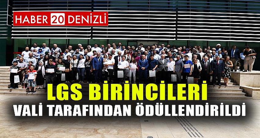 LGS BİRİNCİLERİ VALİ TARAFINDAN ÖDÜLLENDİRİLDİ