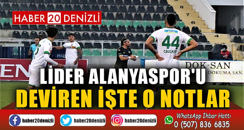 Lider Alanyaspor'u deviren işte o notlar