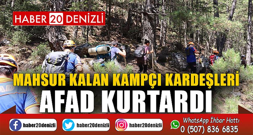 Mahsur kalan kampçı kardeşleri AFAD kurtardı