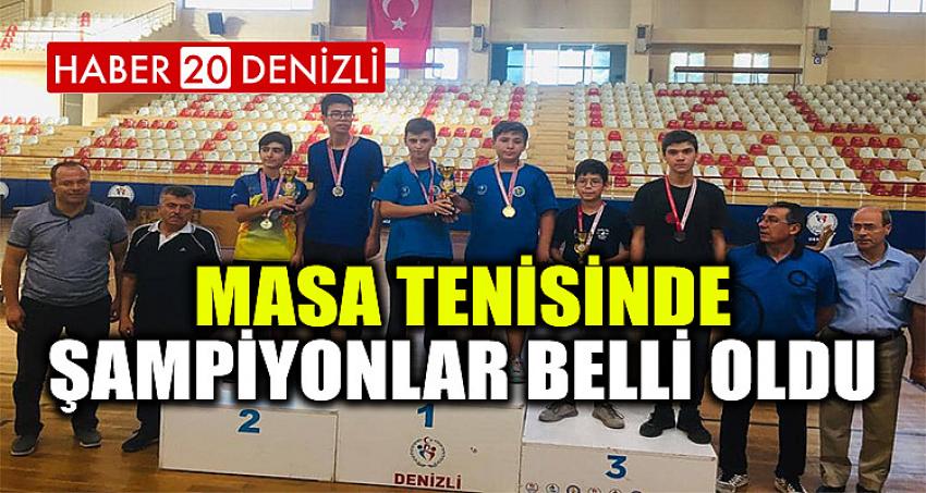 MASA TENİSİNDE ŞAMPİYONLAR BELLİ OLDU