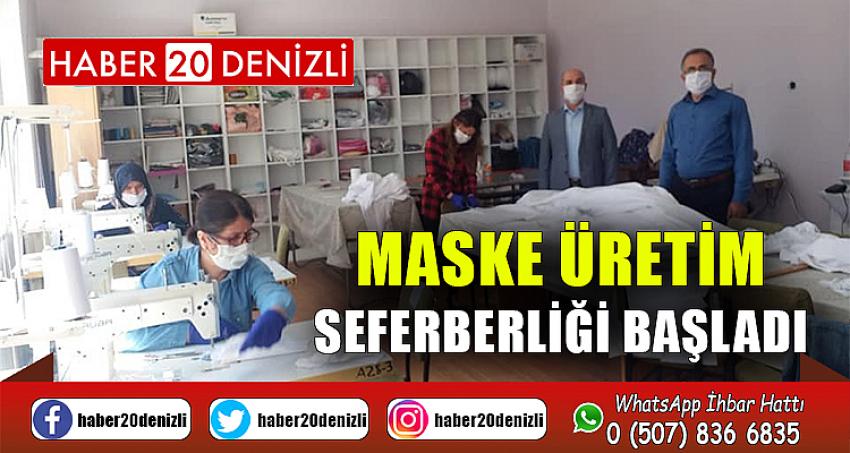 Sarayköy’de maske üretim seferberliği başladı