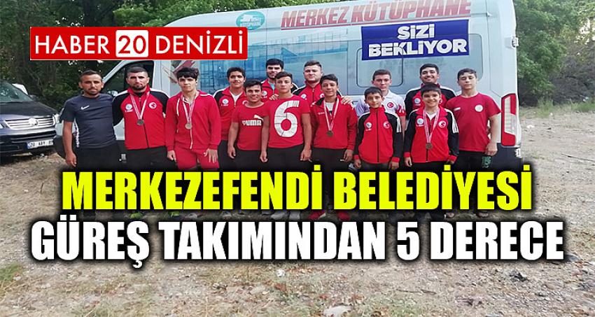 MERKEZEFENDİ BELEDİYESİ GÜREŞ TAKIMINDAN 5 DERECE